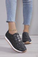 Women's Shimmering Slip-On Sneakers in Sparkly Design