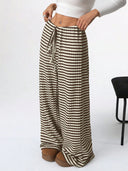 Women's Wide-Cut Relax Pants with Adjustable Drawstring