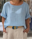 Chic Women's Linen Blouse for Effortless Style