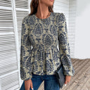 Chic Floral Puff Sleeve Blouse for Women
