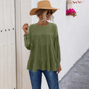 Chic Women's Ruffle Tunic with Relaxed Fit
