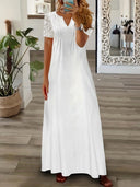 Chic Summer Dress with Lace Accents