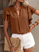 Chic Ruffled Women's Blouse for Any Occasion