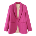 Chic Blazer with Unique Cut and Pockets