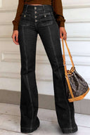 Vintage-Inspired High-Waisted Flared Jeans for Women