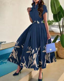 Floral Print Women's Maxi Dress with Stylish Silhouette