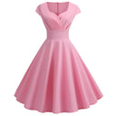 Chic Women's A-Line Dress with Flattering Waist Design