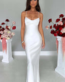Chic Long Sleeve Maxi Dress for Women with Adjustable Straps