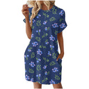 Floral Print Women's Summer Dress with Pockets