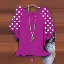 Chic Ruffled Dot Blouse for Women