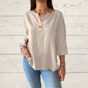 Women's Airy Button Placket Blouse