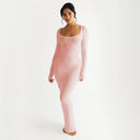 Chic Long Sleeve U-Neck Dress for Women