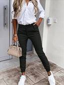 Chic Women's Slim-Fit Chino Trousers