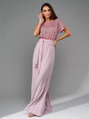 Stylish Wide-Leg Jumpsuit with Waist Belt