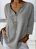 Chic Women's Blouse with Button Placket