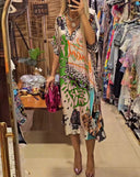 Artistic Kaftan-Style Women's Tunic
