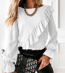 Women's Ruffled Blouse for Stylish Elegance