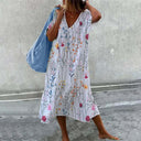 Floral V-Neck Maxi Dress for Women