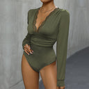 Women's Lace Trim Bodysuit with Flattering Design