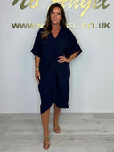 Chic Women's Kaftan Dress with Wrap Style