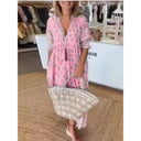 Bohemian Chic Dress with Braided Lacing and Handmade Accents