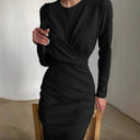 Chic Long Sleeve Wrap Dress for Women