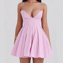 Heart-Shaped Neckline Flared Women's Cocktail Dress
