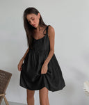 Women's Summer Dress with Adjustable Straps and Elastic Waist
