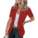 Chic Women's Short-Sleeved Blazer with Contemporary Design