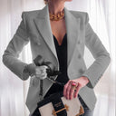 Chic Double-Breasted Blazer with Gold Buttons