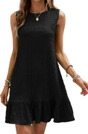 Ruffle Hem Summer Dress for Women – Textured Fabric Delight