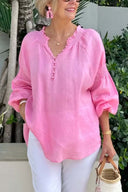Stylish Women's Blouse with Smock Sleeves