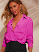 Chic Women's Loose-Fit V-Neck Blouse