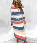Women's V-Neck Beach Dress with Convenient Pockets