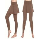 Stylish Women's Leggings with Skirt Overlay