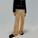 Chic Sequin-Embellished Women’s Trousers