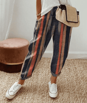 Chic Cotton-Linen Blend Trousers
