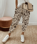 Chic Cotton-Linen Blend Trousers