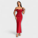 Ione - Chic Off-Shoulder Ruched Dress for Any Occasion
