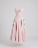 Chic Women's V-Neck Evening Dress with Flowy Skirt