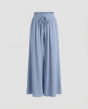 Chic Palazzo Pants for Women with Elastic Waist and Side Pockets