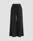Chic Palazzo Pants for Women with Elastic Waist and Side Pockets