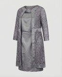 Chic Women's Lace Cardigan Dress Set