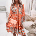 Vibrant Multicolored V-Neck Summer Dress