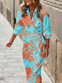 Chic Long-Sleeved Maxi Gown