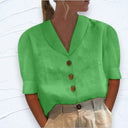 Chic Women's Collared Button-Up Top