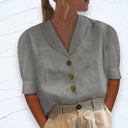 Chic Women's Collared Button-Up Top