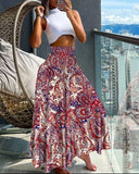 High-Waisted A-Line Swing Skirt – Flattering Long Design