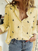 Chic Cotton Long-Sleeve Shirt for Women