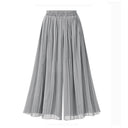 Chic Women's Wide Leg Pants with Mesh Accents